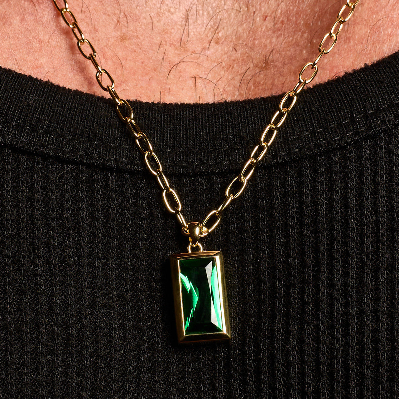 Sona Pendant | Emerald Gold