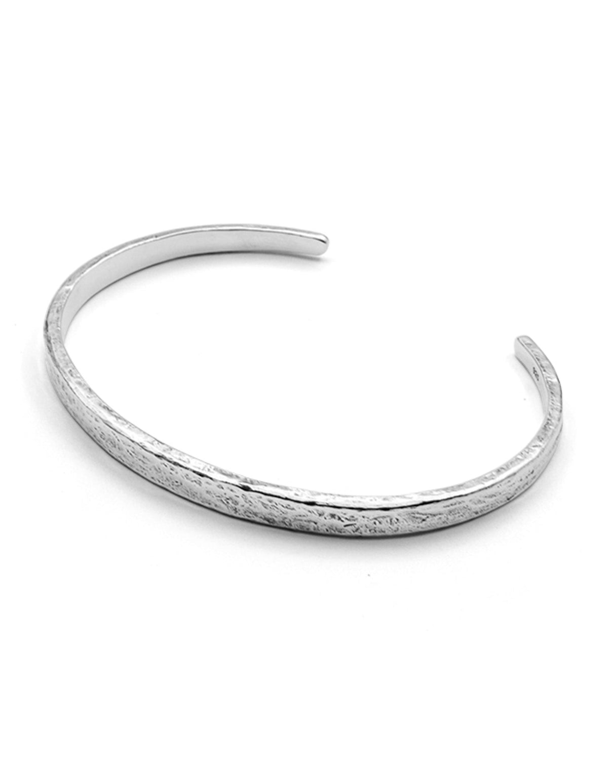 Diago Cuff handcrafted from solid 925 sterling silver with an organic textured finish.