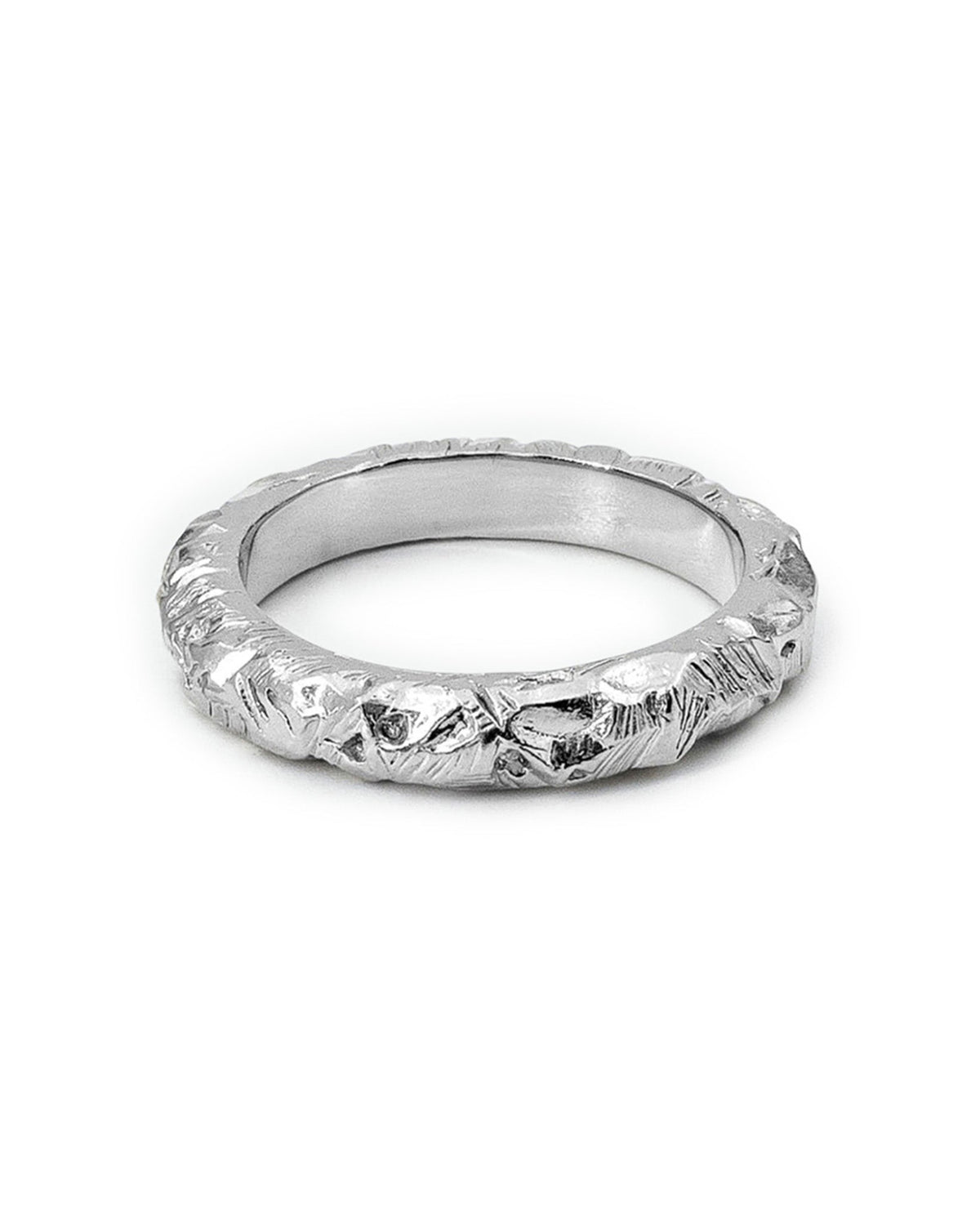 Jasper Ring handcrafted from solid 925 sterling silver with an organic textured finish.