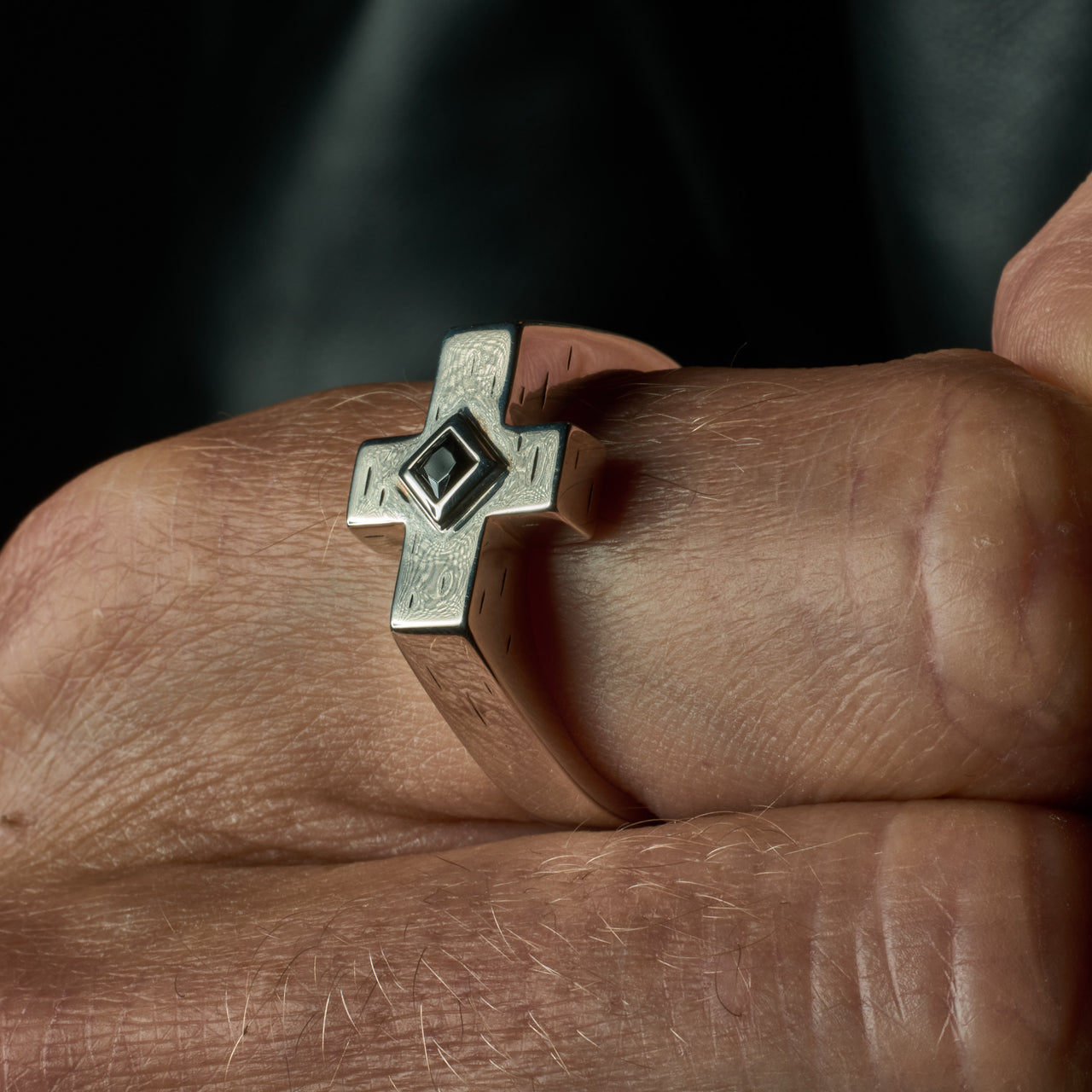 Raven Cross Ring
