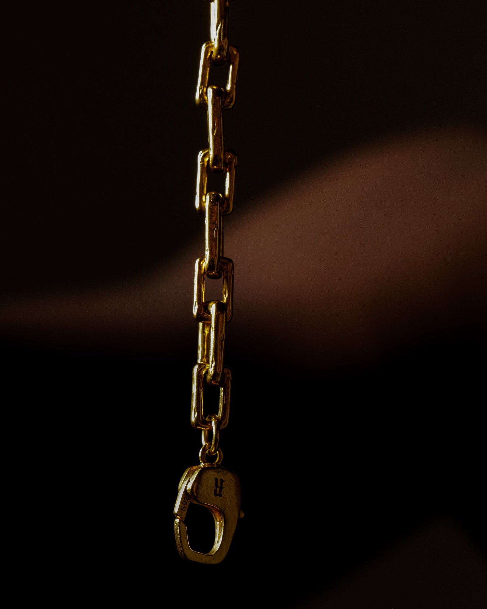 Men's Curtis bracelet in gold vermeil chunky chain