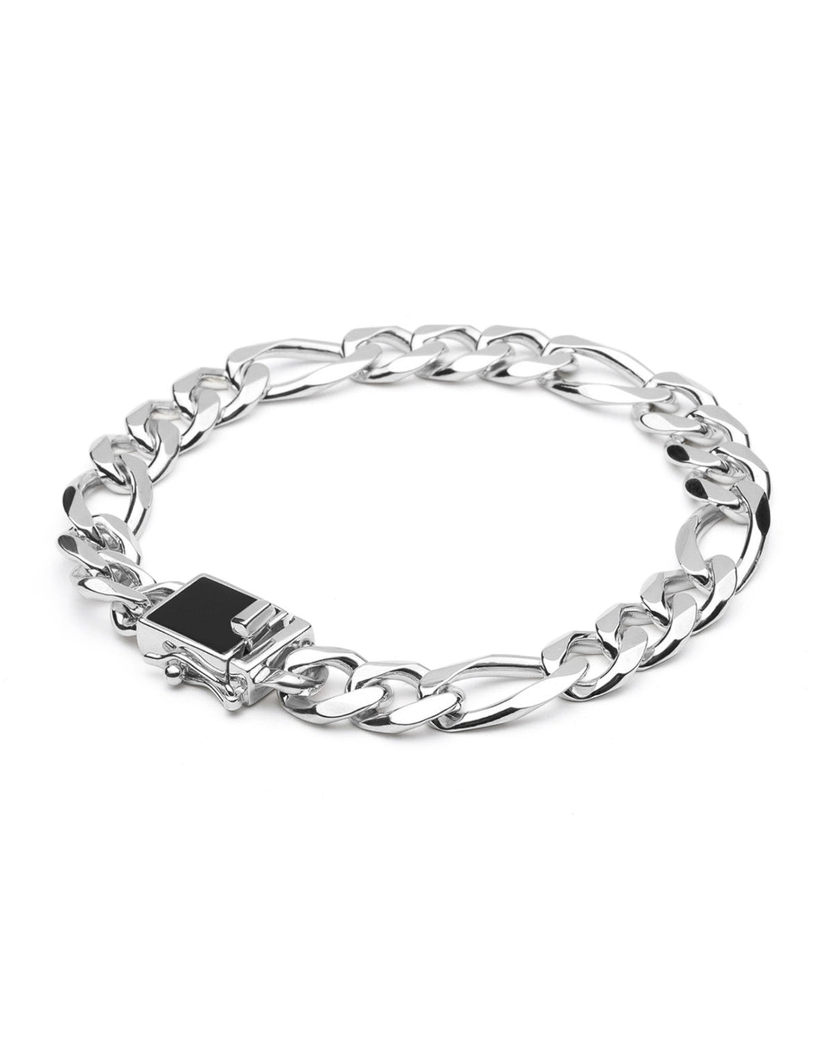 Richie Chain handcrafted from solid 925 sterling silver with polished Figaro links.