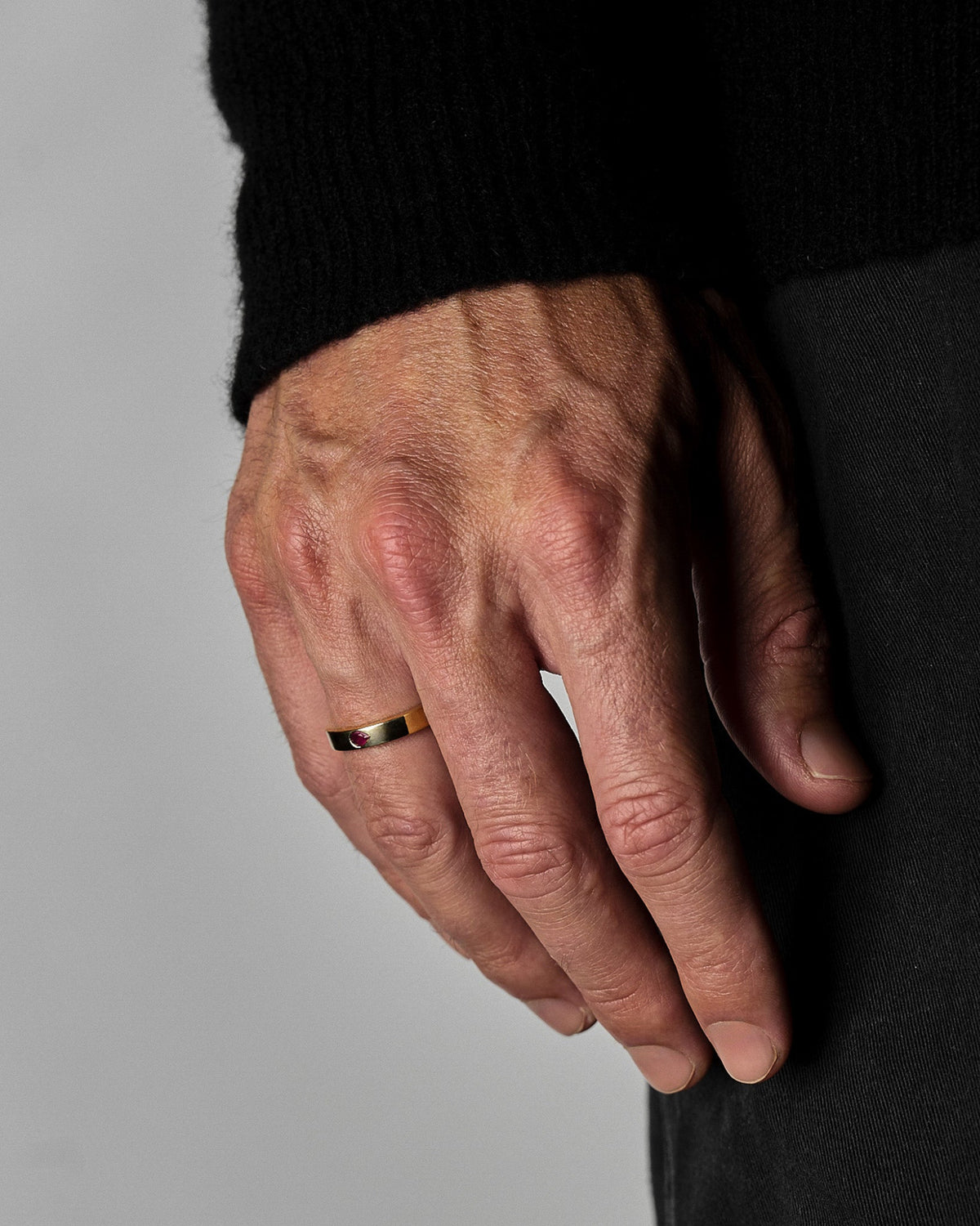 Teardrop Gold Ring handcrafted from solid 925 sterling silver with a premium 3.5 micron 18K gold vermeil finish.