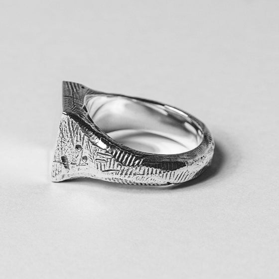 Stenson 2.0 Sterling Silver Signet Ring for Men